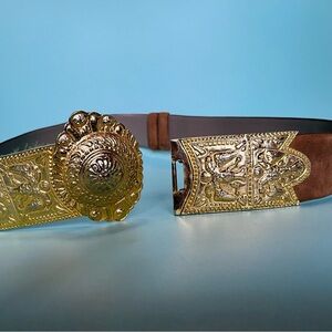 Vintage Judith Leiber Suede Belt